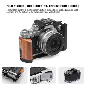 Per Nikon ZFC PULUZ Manico in legno Metallo Camera Cage Stabilizzatore Rig���...
