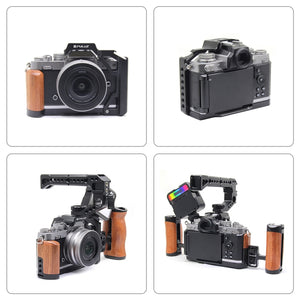 Per Nikon ZFC PULUZ Manico in legno Metallo Camera Cage Stabilizzatore Rig���...