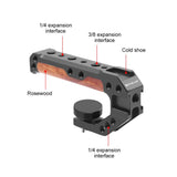 Maniglia superiore in legno per fotocamera PULUZ da 3/8 pollici con supporto ...
