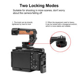 Maniglia superiore in legno per fotocamera PULUZ da 3/8 pollici con supporto ...