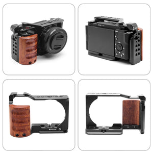 Per Sony ZV-E10 PULUZ Manico in legno Metallo Camera Cage Stabilizzatore Rig�...