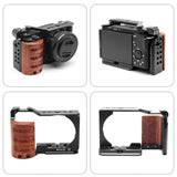 Per Sony ZV-E10 PULUZ Manico in legno Metallo Camera Cage Stabilizzatore Rig�...