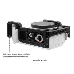 Per Sony ZV-E1 PULUZ Manico in legno Metallo Camera Cage Stabilizzatore Rig��...