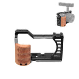 Für Sony Alpha 7C / ILCE-7C / A7C PULUZ Kamerakäfig aus Metall mit Holzgriff S...