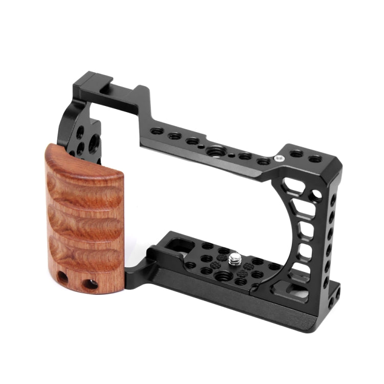 Pour Sony A6400 / A6300 / A6100 / 6000 PULUZ Poignée en bois Caméra en métal Ca...