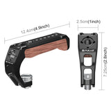 PULUZ ARRI Oberer Griff aus Aluminiumlegierung und Holz – Professioneller Griff mit Blitzschuh und 1/4" 3/8" Gewinde