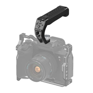 PULUZ ARRI Oberer Griff aus Aluminiumlegierung mit Silikonbeschichtung – Universal-Cold-Shoe-Griff mit 1/4" 3/8" Gewinde