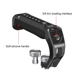 PULUZ ARRI Oberer Griff aus Aluminiumlegierung mit Silikonbeschichtung – Universal-Cold-Shoe-Griff mit 1/4" 3/8" Gewinde