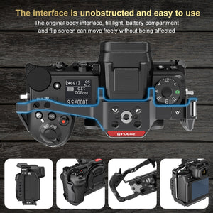 Cage stabilisatrice métallique PULUZ pour Nikon Z6 III / Z6 II - Protection et extension complètes