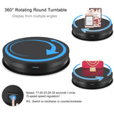 PULUZ Espositore Rotante Elettrico 30 cm con Telecomando e Regolazione 5 Velocità – Display Girevole 360° per Prodotti da 10 a 15 kg