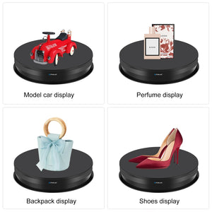 PULUZ Espositore Rotante Elettrico 30 cm con Telecomando e Regolazione 5 Velocità – Display Girevole 360° per Prodotti da 10 a 15 kg