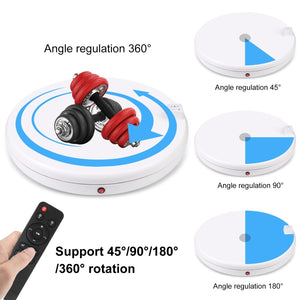 PULUZ Espositore Rotante Elettrico 45 cm con Telecomando e Regolazione Velocità – Display Girevole 360° per Prodotti Pesanti fino a 100 kg