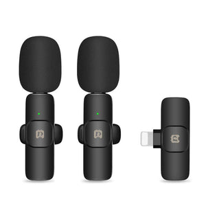 Microfoni riverbero lavalier wireless con riduzione del rumore PULUZ per iPho...