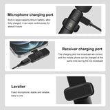 Microfoni riverbero lavalier wireless con riduzione del rumore PULUZ per iPho...