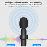 Microfoni riverbero lavalier wireless con riduzione del rumore PULUZ per iPho...