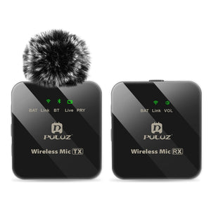 PULUZ Kabelloses Lavaliermikrofon, 1 Sender + 1 Empfänger (1 TX + 1 RX)