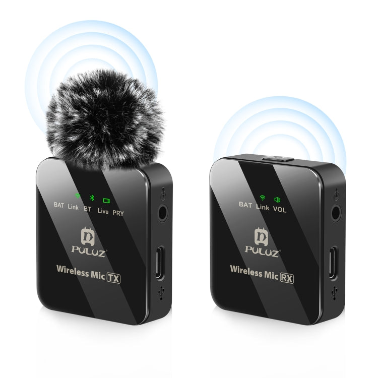 Microfono lavalier wireless PULUZ 1 TX + 1 RX, 1 TX + 1 RX