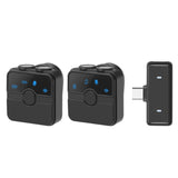 Microfono wireless lavalier magnetico PULUZ con custodia di ricarica, ricevit...