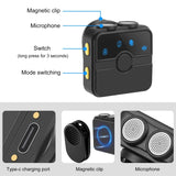 Microfono wireless lavalier magnetico PULUZ con custodia di ricarica, ricevit...