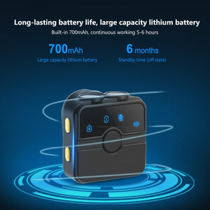 Microfono wireless lavalier magnetico PULUZ con custodia di ricarica, ricevit...