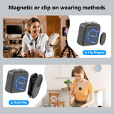Microfono wireless lavalier magnetico PULUZ con custodia di ricarica, ricevit...