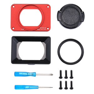 PULUZ Pannello Frontale in Lega di Alluminio + Lente con Filtro UV da 37 mm +...