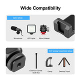 PULUZ Staffa Supporto Morsetto Telefono in Lega di Alluminio con Attacco Scarpa Fredda – Compatibile Smartphone 6,5-9 cm