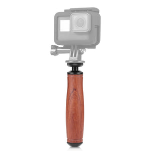 Impugnatura stabilizzatrice con impugnatura per fotocamera con manico in legn...
