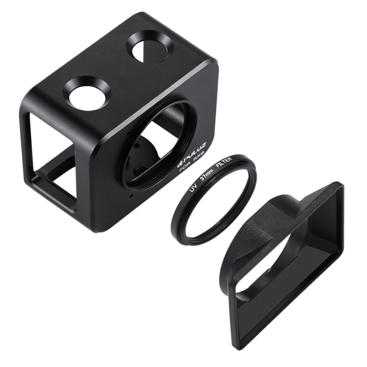 PULUZ per Sony RX0 Gabbia protettiva in lega di alluminio + lente con filtro ...
