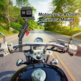 PULUZ Support de tige de bras de serrage de crabe de guidon de moto...