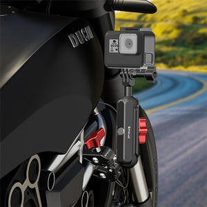 PULUZ Support de tige de bras de serrage de crabe de guidon de moto...