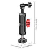 PULUZ Magic Arm Stangenhalter mit kleiner Klemme für Rückspiegel...