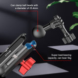PULUZ Magic Arm Stangenhalter mit kleiner Klemme für Rückspiegel...