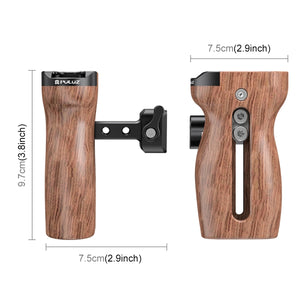 PULUZ Universal Slide Quick Release Side Handle in legno con attacco Cold Sho...