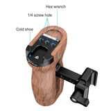 PULUZ Universal Slide Quick Release Side Handle in legno con attacco Cold Sho...