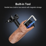 PULUZ Universal Slide Quick Release Side Handle in legno con attacco Cold Sho...