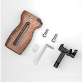 PULUZ Universal Slide Quick Release Side Handle in legno con attacco Cold Sho...