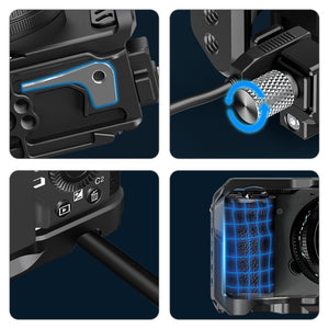 Per Sony ILCE-A7CM2 / Alpha 7C II / Alpha 7CR PULUZ Metal Camera Cage Stabili...
