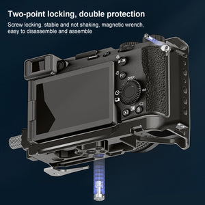 Per Sony ILCE-A7CM2 / Alpha 7C II / Alpha 7CR PULUZ Metal Camera Cage Stabili...