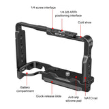 Cage stabilisatrice métallique PULUZ pour appareil photo Sony ZV-E10 II – Alliage d'aluminium de qualité aéronautique, compatible avec les accessoires, le support de trépied et les microphones.