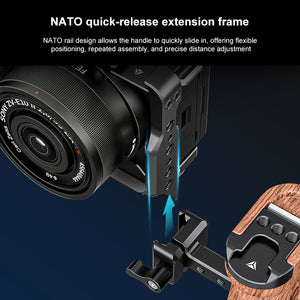 Cage stabilisatrice métallique PULUZ pour appareil photo Sony ZV-E10 II – Alliage d'aluminium de qualité aéronautique, compatible avec les accessoires, le support de trépied et les microphones.