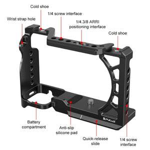 Per Sony A6500 / A6400 / A6300 / A6000 PULUZ Gabbia per fotocamera in metallo...