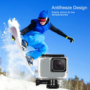 PULUZ Custodia subacquea impermeabile da 45 m per GoPro HERO7 Silver / HERO7 ...