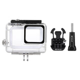 PULUZ Custodia subacquea impermeabile da 45 m per GoPro HERO7 Silver / HERO7 ...