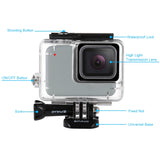 PULUZ Custodia subacquea impermeabile da 45 m per GoPro HERO7 Silver / HERO7 ...