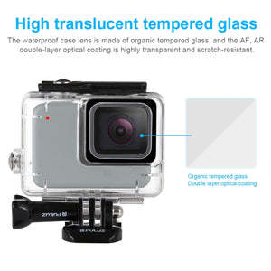 PULUZ Custodia subacquea impermeabile da 45 m per GoPro HERO7 Silver / HERO7 ...