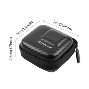 PULUZ Mini borsa portaoggetti portatile in fibra di carbonio per DJI OSMO Act...