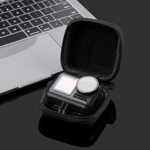 PULUZ Mini borsa portaoggetti portatile in fibra di carbonio per DJI OSMO Act...