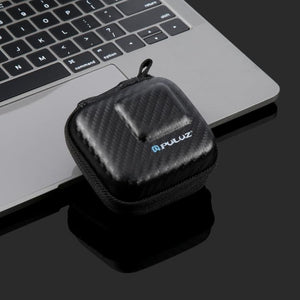 PULUZ Mini borsa portaoggetti portatile in fibra di carbonio per DJI OSMO Act...