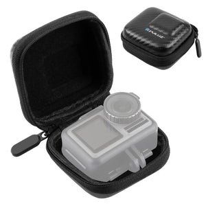 PULUZ Mini borsa portaoggetti portatile in fibra di carbonio per DJI OSMO Act...